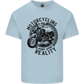 Motorcycling Motorbike Motorcycle Biker Mens Cotton T-Shirt Tee Top Light Blue