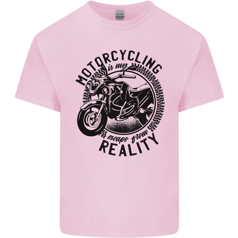 Motorcycling Motorbike Motorcycle Biker Mens Cotton T-Shirt Tee Top Light Pink