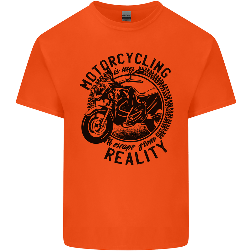 Motorcycling Motorbike Motorcycle Biker Mens Cotton T-Shirt Tee Top Orange