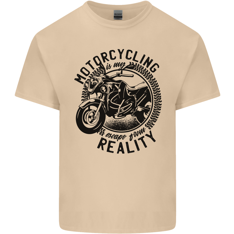 Motorcycling Motorbike Motorcycle Biker Mens Cotton T-Shirt Tee Top Sand