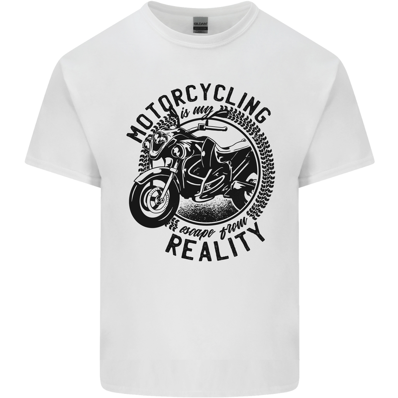Motorcycling Motorbike Motorcycle Biker Mens Cotton T-Shirt Tee Top White