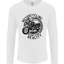 Motorcycling Motorbike Motorcycle Biker Mens Long Sleeve T-Shirt White