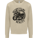 Motorcycling Motorbike Motorcycle Biker Mens Sweatshirt Jumper Sand
