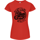 Motorcycling Motorbike Motorcycle Biker Womens Petite Cut T-Shirt Red