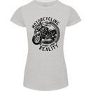 Motorcycling Motorbike Motorcycle Biker Womens Petite Cut T-Shirt Sports Grey