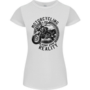 Motorcycling Motorbike Motorcycle Biker Womens Petite Cut T-Shirt White