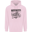 Motorized Life Biker Motorbike Motorcycle Childrens Kids Hoodie Light Pink