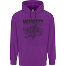 Motorized Life Biker Motorbike Motorcycle Childrens Kids Hoodie Purple