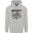 Motorized Life Biker Motorbike Motorcycle Childrens Kids Hoodie Sports Grey