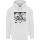 Motorized Life Biker Motorbike Motorcycle Childrens Kids Hoodie White