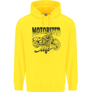 Motorized Life Biker Motorbike Motorcycle Childrens Kids Hoodie Yellow