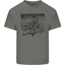 Motorized Life Biker Motorbike Motorcycle Kids T-Shirt Childrens Charcoal