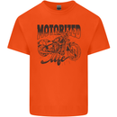 Motorized Life Biker Motorbike Motorcycle Kids T-Shirt Childrens Orange