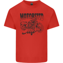 Motorized Life Biker Motorbike Motorcycle Kids T-Shirt Childrens Red