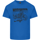 Motorized Life Biker Motorbike Motorcycle Kids T-Shirt Childrens Royal Blue