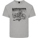 Motorized Life Biker Motorbike Motorcycle Kids T-Shirt Childrens Sports Grey