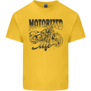 Motorized Life Biker Motorbike Motorcycle Kids T-Shirt Childrens Yellow
