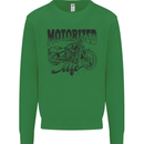 Motorized Life Biker Motorbike Motorcycle Mens Sweatshirt Jumper Irish Green