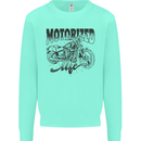 Motorized Life Biker Motorbike Motorcycle Mens Sweatshirt Jumper Peppermint