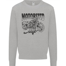 Motorized Life Biker Motorbike Motorcycle Mens Sweatshirt Jumper Sports Grey