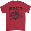 Motorized Life Biker Motorbike Motorcycle Mens T-Shirt 100% Cotton Red