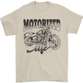 Motorized Life Biker Motorbike Motorcycle Mens T-Shirt 100% Cotton Sand