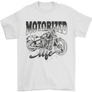 Motorized Life Biker Motorbike Motorcycle Mens T-Shirt 100% Cotton White