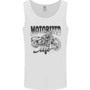 Motorized Life Biker Motorbike Motorcycle Mens Vest Tank Top White