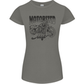Motorized Life Biker Motorbike Motorcycle Womens Petite Cut T-Shirt Charcoal