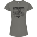 Motorized Life Biker Motorbike Motorcycle Womens Petite Cut T-Shirt Charcoal