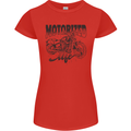 Motorized Life Biker Motorbike Motorcycle Womens Petite Cut T-Shirt Red