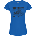 Motorized Life Biker Motorbike Motorcycle Womens Petite Cut T-Shirt Royal Blue
