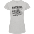 Motorized Life Biker Motorbike Motorcycle Womens Petite Cut T-Shirt Sports Grey