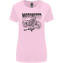 Motorized Life Biker Motorbike Motorcycle Womens Wider Cut T-Shirt Light Pink