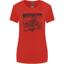 Motorized Life Biker Motorbike Motorcycle Womens Wider Cut T-Shirt Red