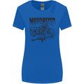 Motorized Life Biker Motorbike Motorcycle Womens Wider Cut T-Shirt Royal Blue