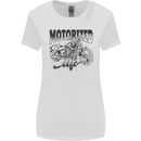 Motorized Life Biker Motorbike Motorcycle Womens Wider Cut T-Shirt White