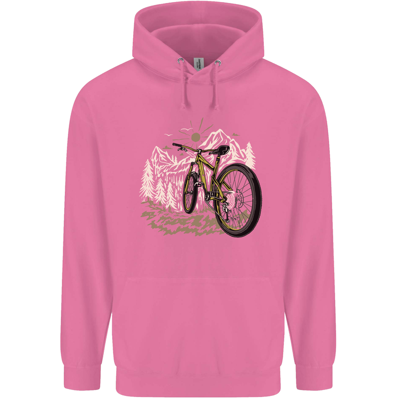 Mountain Bike Bicycle Cycling Cyclist MTB Childrens Kids Hoodie Azalea