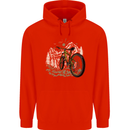 Mountain Bike Bicycle Cycling Cyclist MTB Childrens Kids Hoodie Bright Red