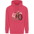 Mountain Bike Bicycle Cycling Cyclist MTB Childrens Kids Hoodie Heliconia