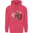 Mountain Bike Bicycle Cycling Cyclist MTB Childrens Kids Hoodie Heliconia