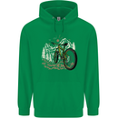 Mountain Bike Bicycle Cycling Cyclist MTB Childrens Kids Hoodie Irish Green