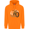 Mountain Bike Bicycle Cycling Cyclist MTB Childrens Kids Hoodie Orange