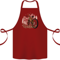 Mountain Bike Bicycle Cycling Cyclist MTB Cotton Apron 100% Organic Maroon