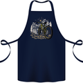 Mountain Bike Bicycle Cycling Cyclist MTB Cotton Apron 100% Organic Navy Blue