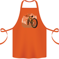 Mountain Bike Bicycle Cycling Cyclist MTB Cotton Apron 100% Organic Orange