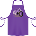 Mountain Bike Bicycle Cycling Cyclist MTB Cotton Apron 100% Organic Purple