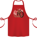 Mountain Bike Bicycle Cycling Cyclist MTB Cotton Apron 100% Organic Red