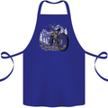 Mountain Bike Bicycle Cycling Cyclist MTB Cotton Apron 100% Organic Royal Blue