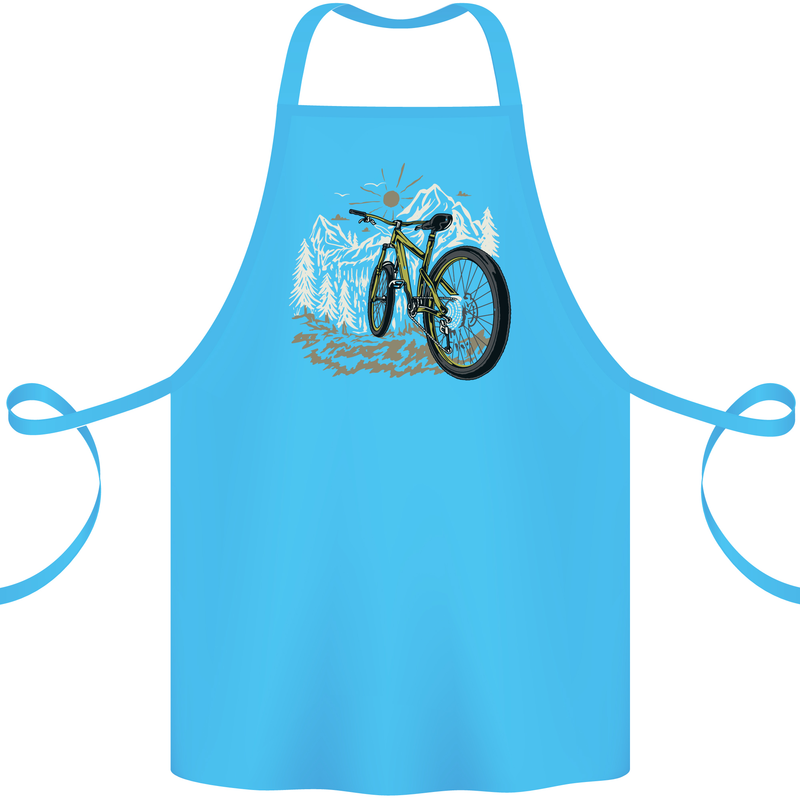 Mountain Bike Bicycle Cycling Cyclist MTB Cotton Apron 100% Organic Turquoise